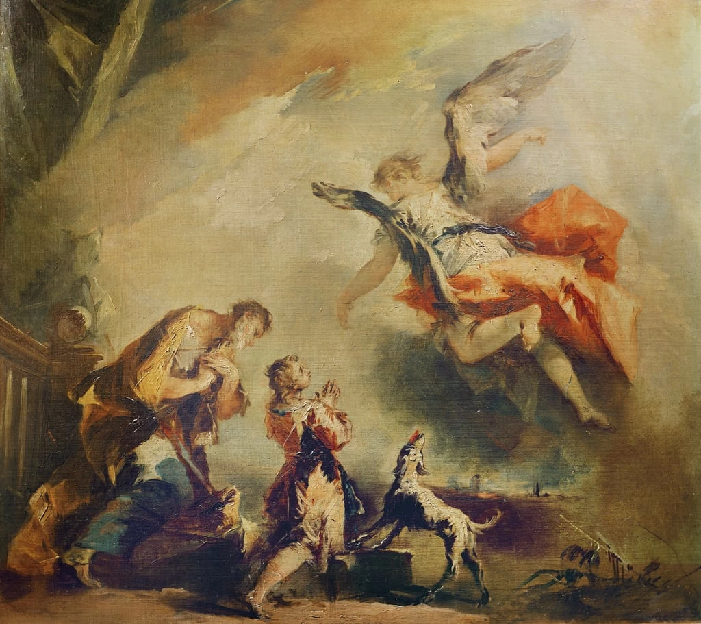 La storia di Tobia, la partenza dell'arcangelo Raffaele - Chiesa di s. Angelo Raffaele, Venezia